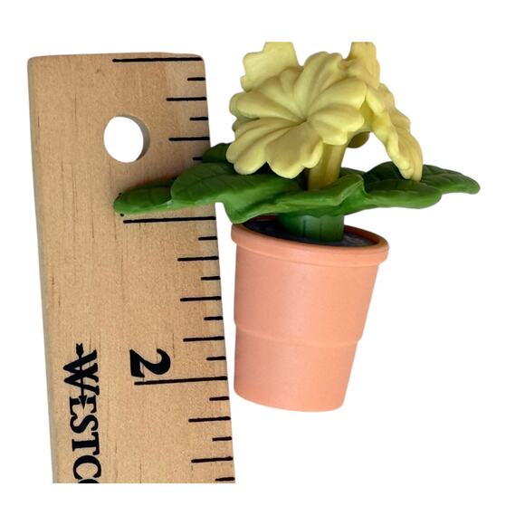 NEW American Girl Garden FLOWERS & PLANT POT Yellow Peach 2pc Doll Accessory Set - Picture 4 of 8